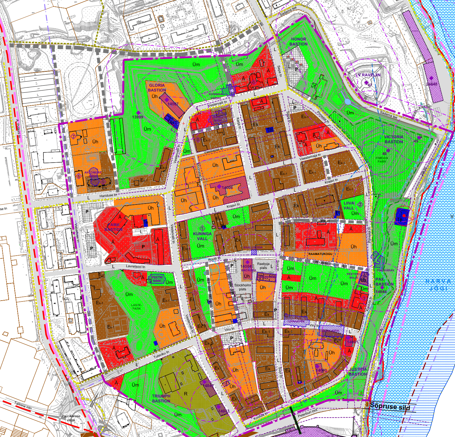 Comprehensive Plan Of The Old Town Of Narva - Skepast & Puhkim